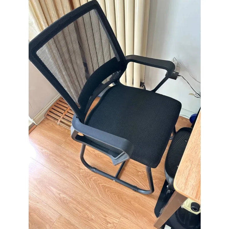 Silla de ordenador de oficina, sedentaria, asiento cómodo, silla de estudio para estudiantes universitarios, respaldo de silla de escritorio para el hogar, taburete al por mayor