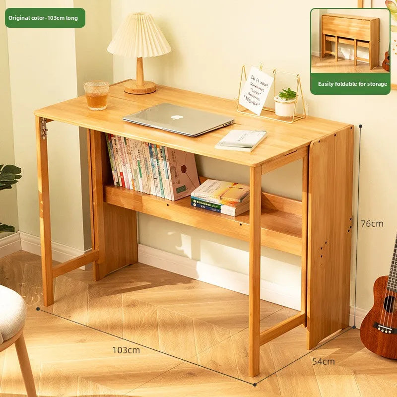 Escritorio de ordenador plegable, escritorio de oficina en casa, escritorio simple, banco de trabajo para dormitorio, escritorio simple de estudio y escritura.