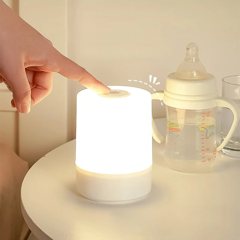 Luces de noche LED regulables para mesita de noche, lámparas de noche de carga para escritorio, iluminación decorativa para dormitorio, lámparas de mesa LED táctiles para lectura