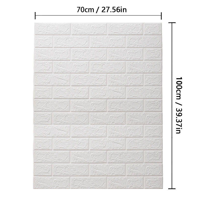 70cmx1/2/3/5/10m 3D Paper Wall Adhesive Living Room PVC Self-adhesive Panels Home Decoration Wallpapers Waterproof Wall Stickers