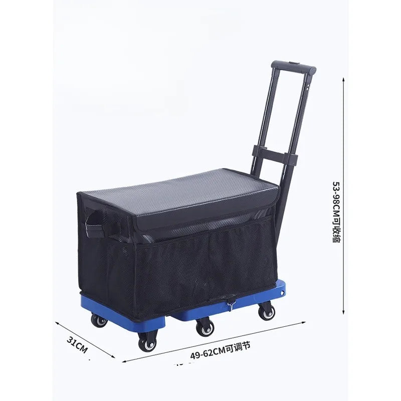Carrito plegable portátil, carro de mano, carro de mudanza, carro de plataforma, carrito de compras