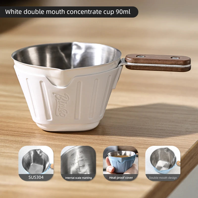 Bincoo Vaso de Chupito de Espresso Multicolor, Acero Inoxidable 304 con Diseño Resistente al Calor y Escala de Medición Precisa para Baristas