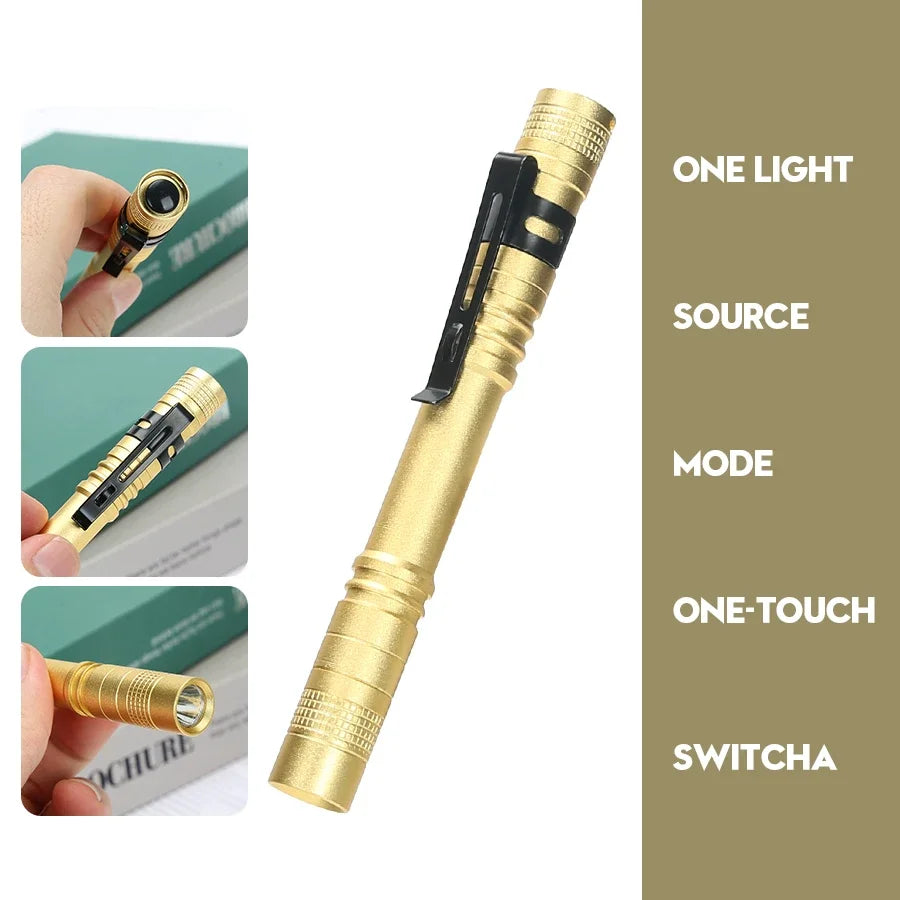 Mini linterna LED portátil de 1000 lúmenes con 1 modo de luz para dentistas, camping y senderismo