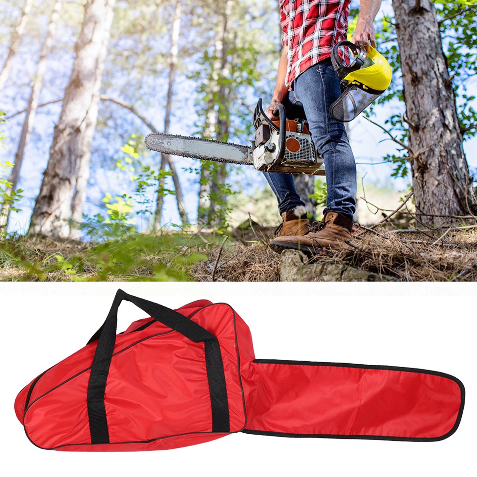 Bolsa de transporte para motosierra Contenedor para motosierra Tejido Oxford Bolsa portátil para motosierra Estuche de almacenamiento para motosierras de 12, 14 y 16 pulgadas