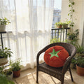 Cojín Engrosado con Almohada en Forma de Tomate, Cojín Redondo de Verduras, Champiñón, Caqui para Asiento de Ventana, Almohadas para Dormitorio