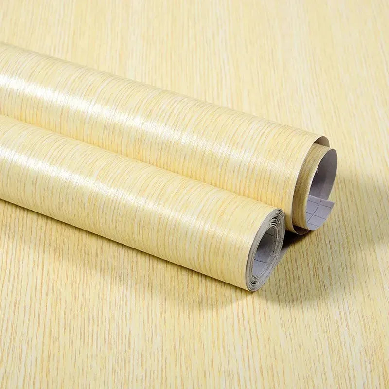 40CM Thickened Waterproof Wood Grain Stickers Self-adhesive PVC Wardrobe Cabinet Desktop Modern Furniture Decorative Wallpaper ﻿