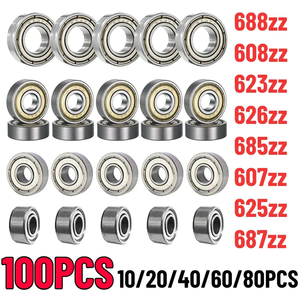 Rodamientos de bolas 688zz 608zz 623zz 626zz 685zz 607zz Rodamientos miniatura de ranura profunda para patinetes, patinetas, impresoras 3D