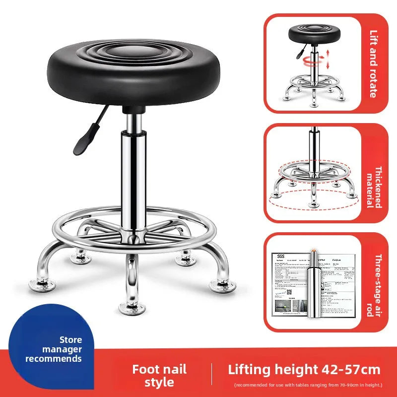 Silla de bar multifuncional silla giratoria de bar silla elevadora de bar taburete giratorio de bar silla de peluquería taburete alto taburete redondo taburete de belleza