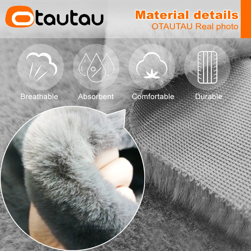 OTAUTAU para adultos y niños, funda de puf de piel sintética mullida sin relleno, puf otomano para sala de estar, asiento de esquina, saco DD003