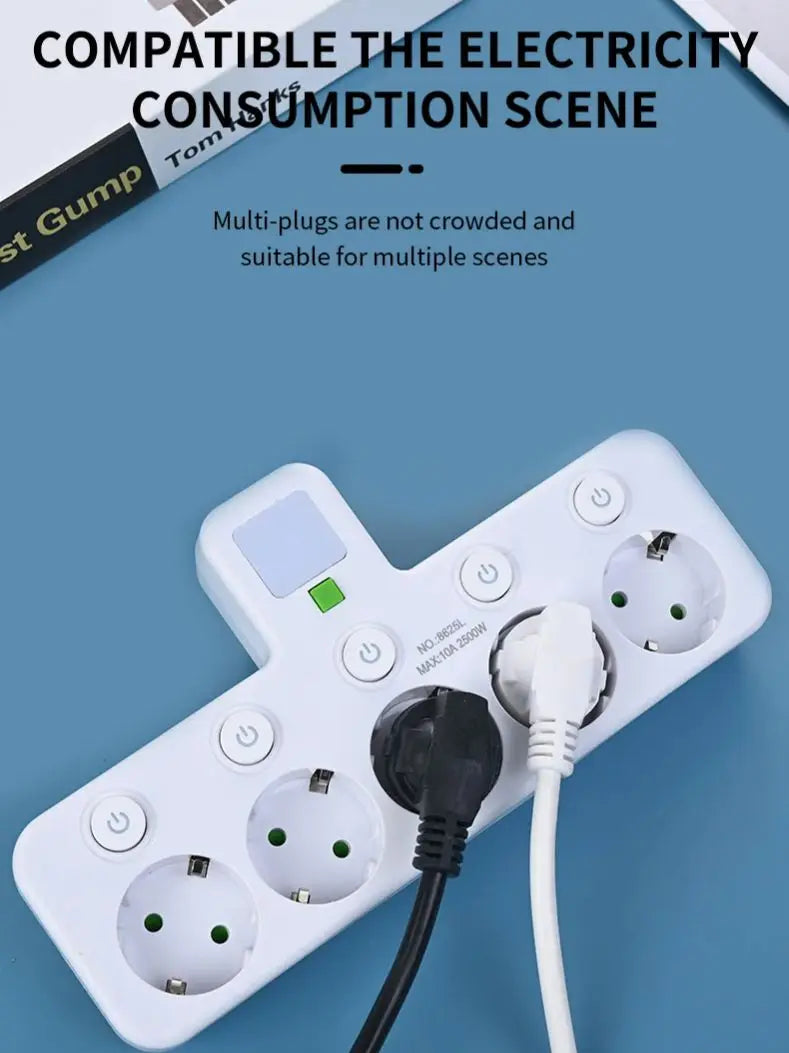 EU Plug Outlet 4 Sockets Electrical Socket No Extension Cord With USB Type-C Ports Two specifications