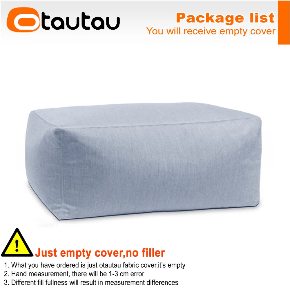 OTAUTAU Funda para puf de exterior Oxford para piscina, flotador, tumbona, club de playa, puf SF505 [¡Sin relleno! ¡Necesitas rellenarlo tú mismo!]