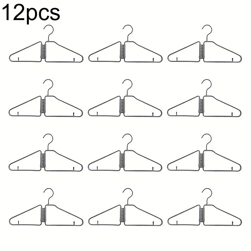 12pcs Foldable Coat Hangers - Portable Travel Hangers, Space-Saving Design,Ideal for Clothes & Coats