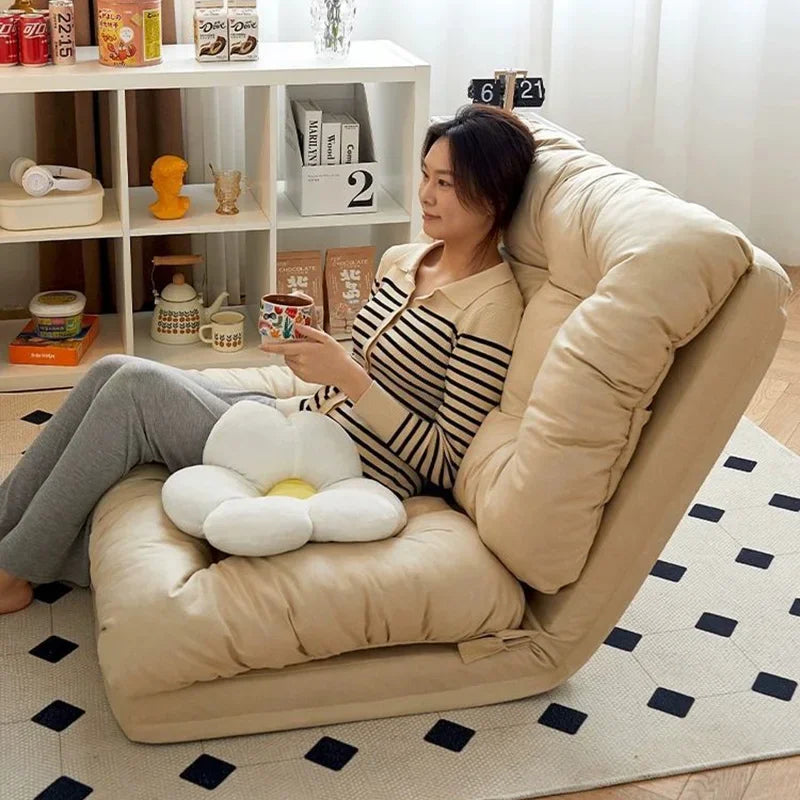 Sofá perezoso plegable, juego de tatami para dormitorio, respaldo de cama, balcón, silla grande, silla plegable, sofá lounge, reclinable individual para sala de estar 2025
