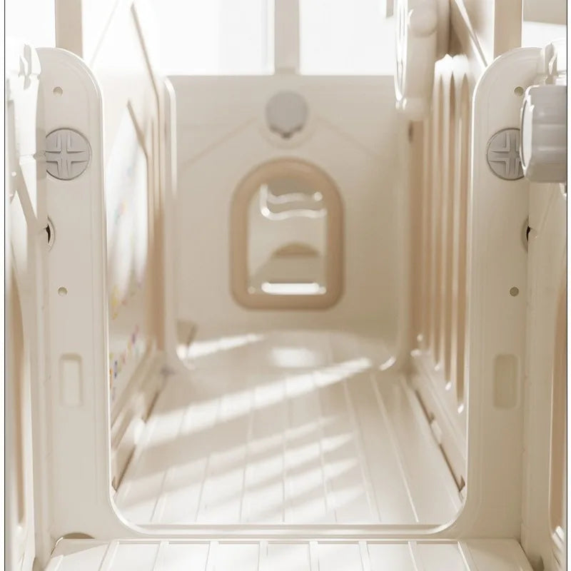Tobogán Infantil de Interior, Centro de Juegos para Niños Pequeños de 1 a 3 Años, Tobogán Doble, Columpio, Multifuncional, Compacto, Resbaladillas Y Columpios Infantil