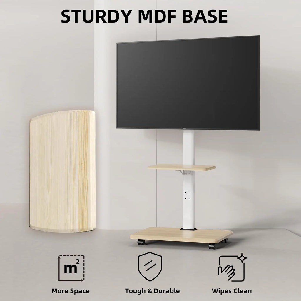 Soporte móvil para TV, soporte vertical de suelo para TV, carrito móvil para TV, carro de suelo para televisores de 26" a 75" de hasta 45 kg