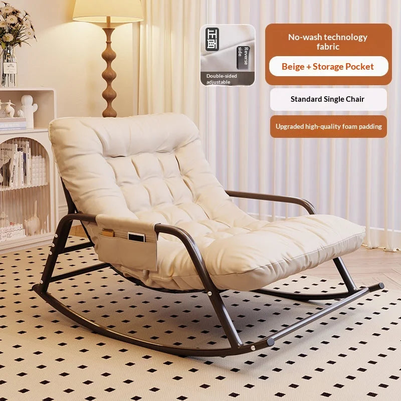 Mecedora reclinable individual para adultos, sillón reclinable cómodo para salón, patio, silla luna doble, muebles para el hogar