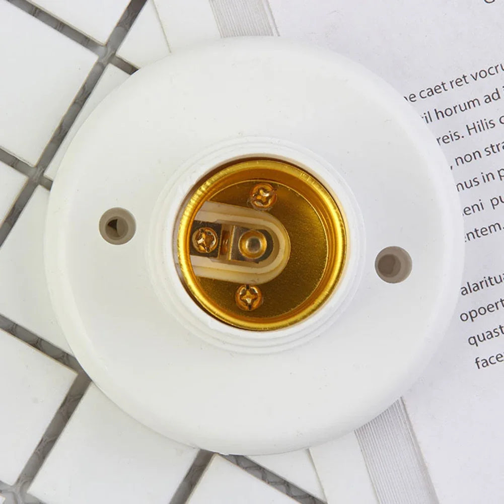 Portalámparas E27 con rosca, casquillo blanco, luz de techo, portalámparas multifuncional, base de fijación para bombilla, soporte para bombilla.