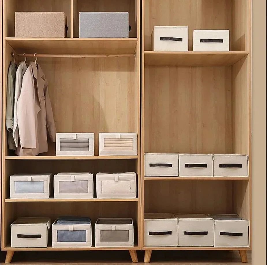1 organizador de almacenamiento visible para armario, cajón, ropa, caja de almacenamiento para camisetas, pantalones vaqueros, ropa interior, caja organizadora de pantalones