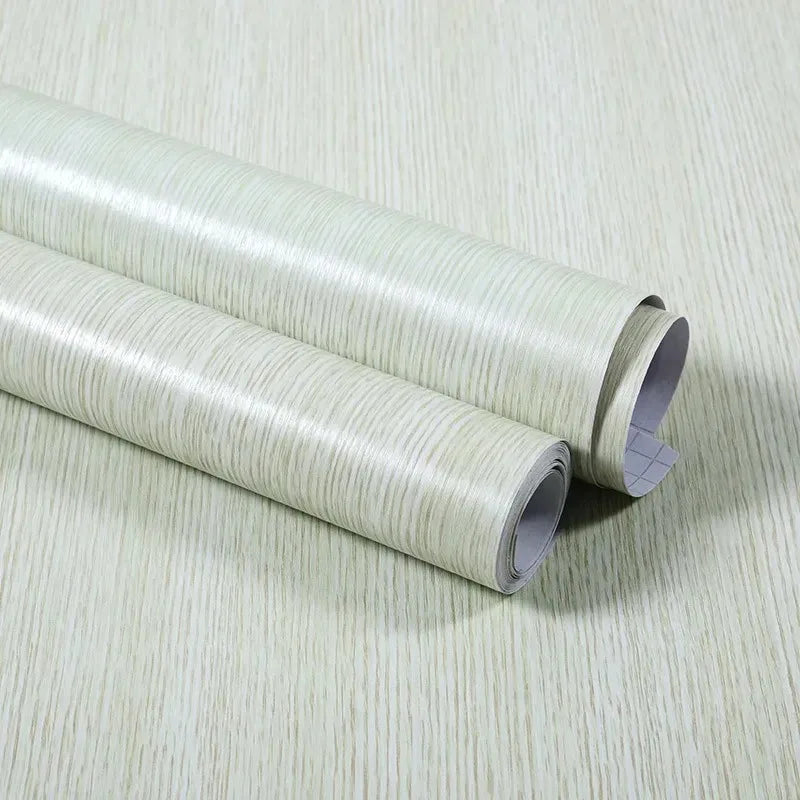 40CM Thickened Waterproof Wood Grain Stickers Self-adhesive PVC Wardrobe Cabinet Desktop Modern Furniture Decorative Wallpaper ﻿
