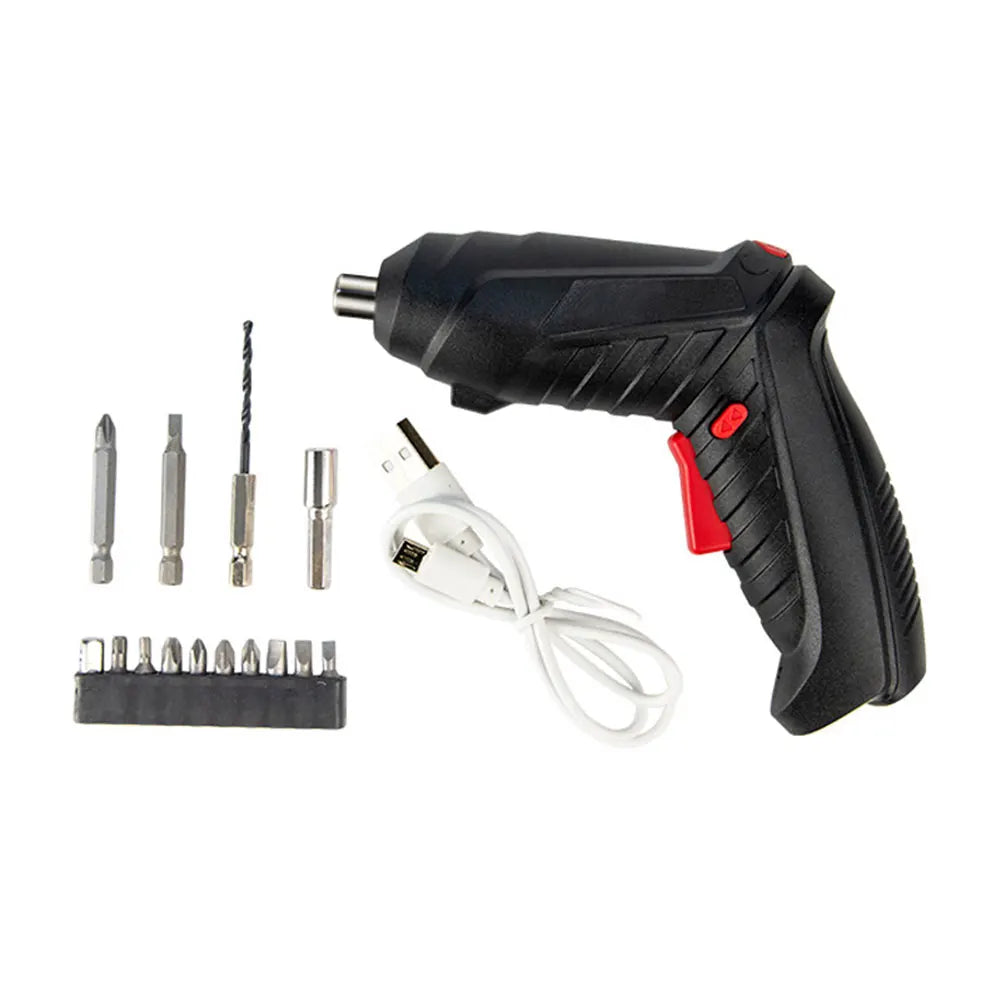 Destornillador eléctrico Batería Recargable Destornillador Inalámbrico Potente Impacto Destornillador Inalámbrico Kit Mini Taladro Herramientas Eléctricas
