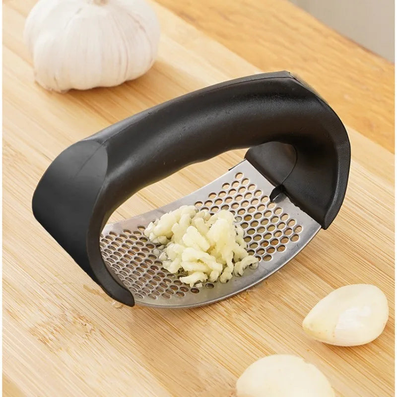 Prensa de ajos de acero inoxidable, triturador manual de ajos, picador de ajos, herramientas para picar ajos, herramientas para frutas y verduras, accesorios de cocina, utensilios.
