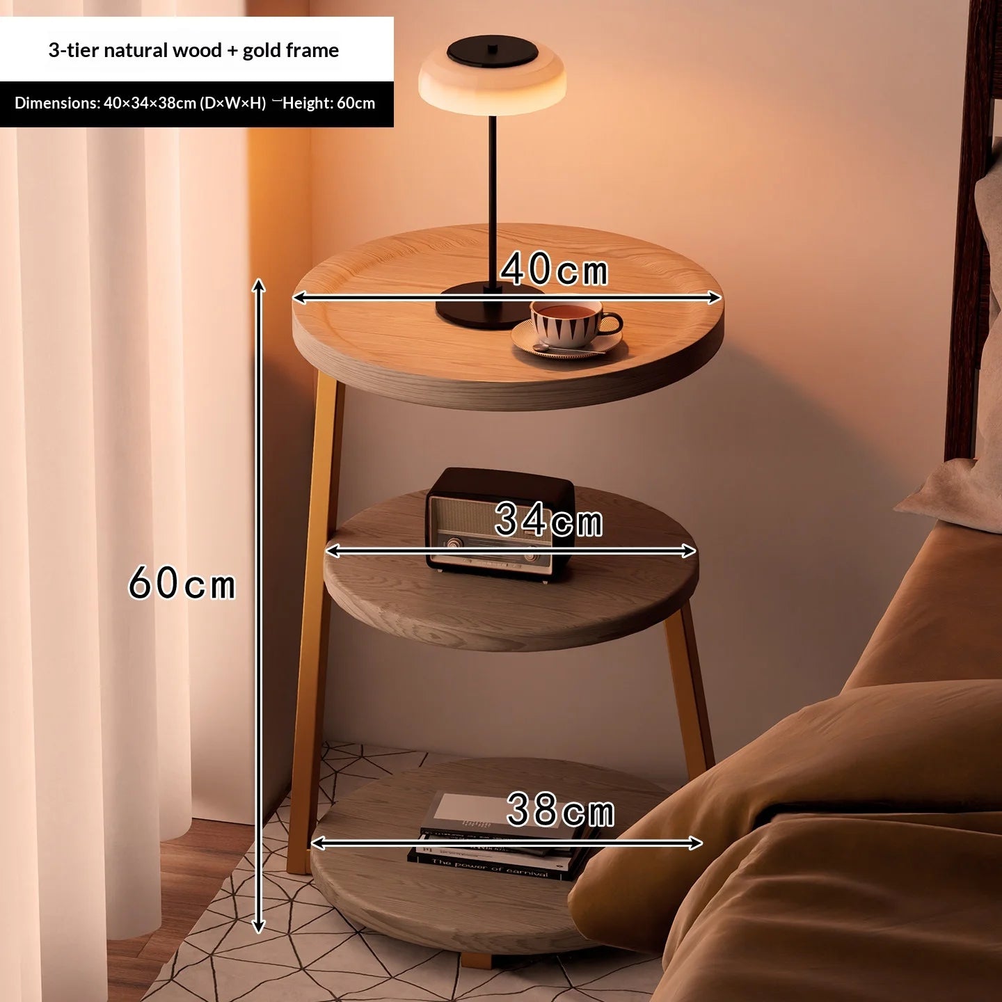 Mesita de noche moderna de madera, armario de mesita de noche, muebles de dormitorio, 2 cajones de almacenamiento, carga USB, muebles que ahorran espacio para el dormitorio
