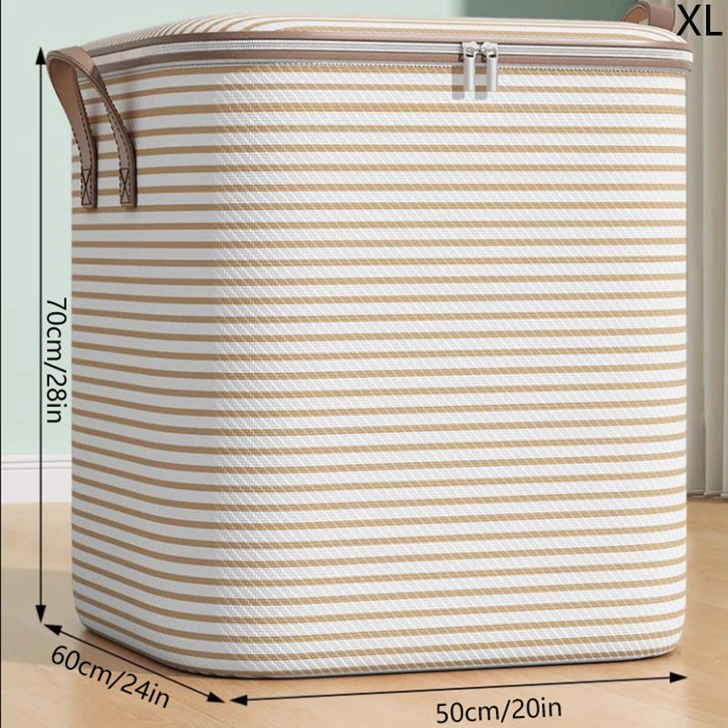 1 unidad Bolsa de almacenamiento de gran capacidad para el hogar Material no tejido Organizador de armario Se puede usar para edredones, ropa, juguetes