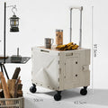 Carro de camping al aire libre, maleta trolley, herramientas de picnic, mesa de comedor plegable móvil para coche, carro de camping multifuncional