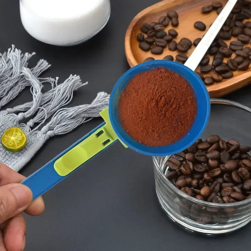 Cuchara dosificadora de proteína de PP duradero y sin desorden - Embudo deslizante para leche y suplementos, utensilio de cocina para todas las ocasiones