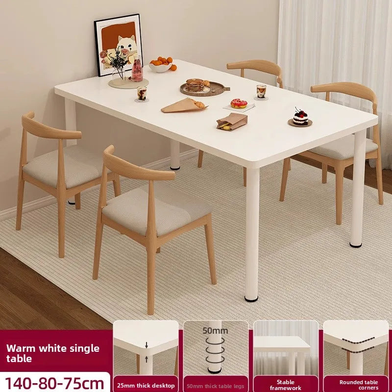 Mesa de comedor Hogar apartamento pequeño Puesto portátil exterior Mesa cuadrada para comer