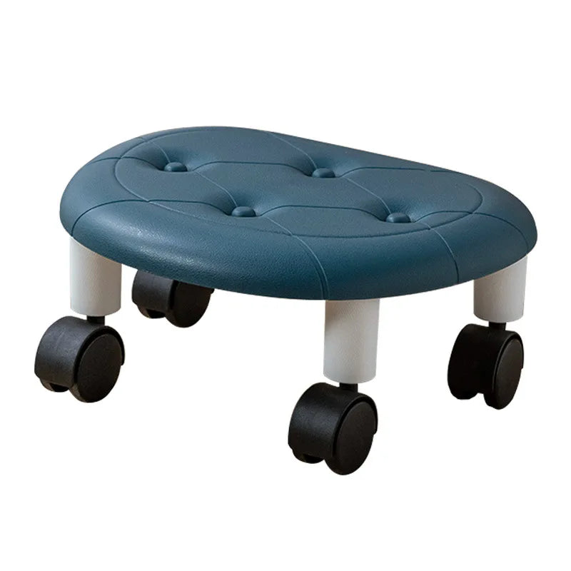 Taburete Universal con Ruedas para el Hogar, Asiento de Taburete Bajo con Ruedas para Niños, Taburete Multifuncional, Taburete Redondo