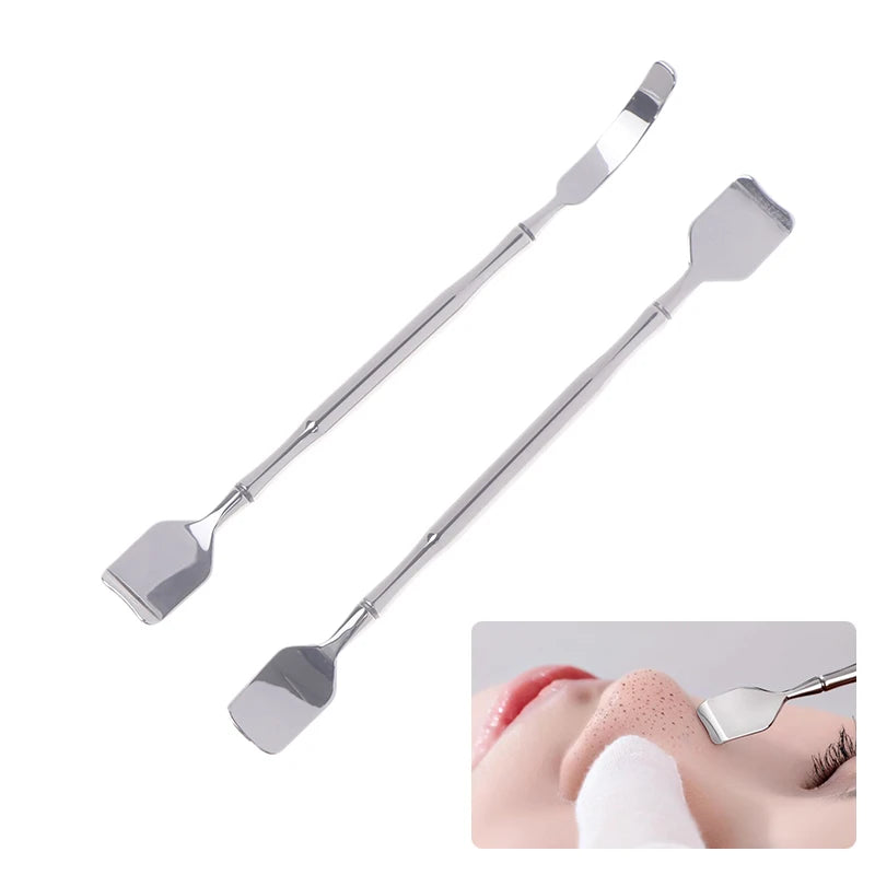 Removedor Profesional de Espinillas de Doble Cabeza de Acero Inoxidable, Herramienta Extractora de Imperfecciones, Eliminación de Puntos Negros y Comedones para la Cara