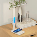 Lámpara de Escritorio Plegable para Leer con Enchufe USB, Lámpara de Escritorio de 15W con Carga Inalámbrica para Teléfono Móvil, con Temporizador, Luz de Protección Ocular para Dormitorio y Oficina