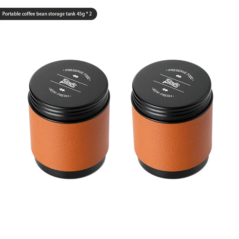 Bincoo Mini Botes de Café 2-unidades 80ML, Botellas de Almacenamiento Portátiles, Contenedores de Polvo de Café para Exteriores, Conservadores de Frescura Herméticos