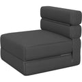Sofá cama plegable convertible con almohada, sofá individual cómodo, espuma viscoelástica de alta densidad, funda de lino extraíble
