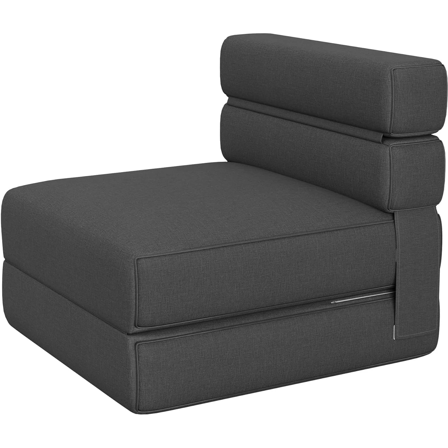 Sofá cama plegable convertible con almohada, sofá individual cómodo, espuma viscoelástica de alta densidad, funda de lino extraíble