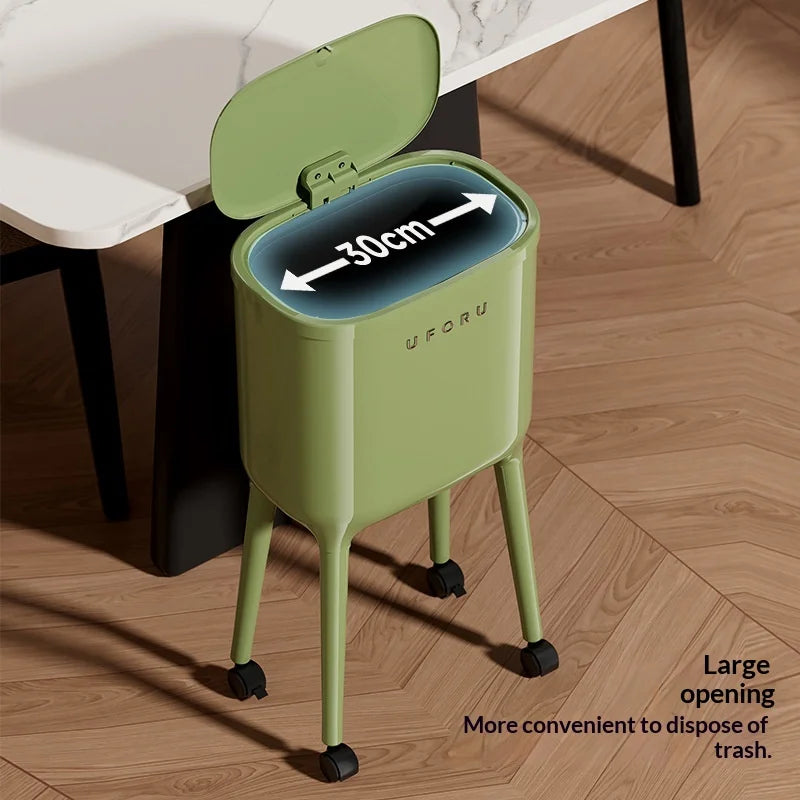 Cubos de basura - Bote de basura con pedal y tapa, gran capacidad, para cocina, baño, sala de estar, cierre suave, para el hogar