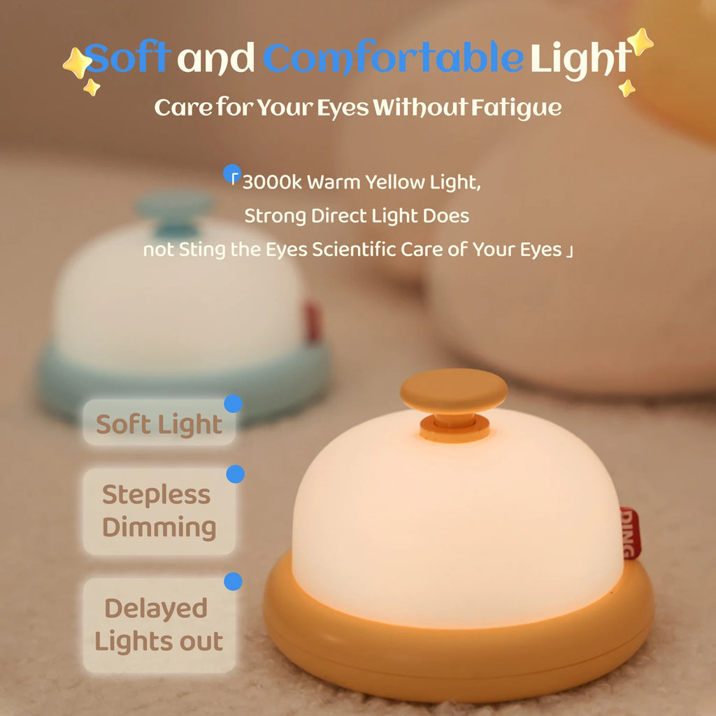 Luz nocturna Kawaii, linda lámpara decorativa de escritorio, luz nocturna para bebé, lámpara nocturna portátil, USB recargable, regalo de cumpleaños para niños