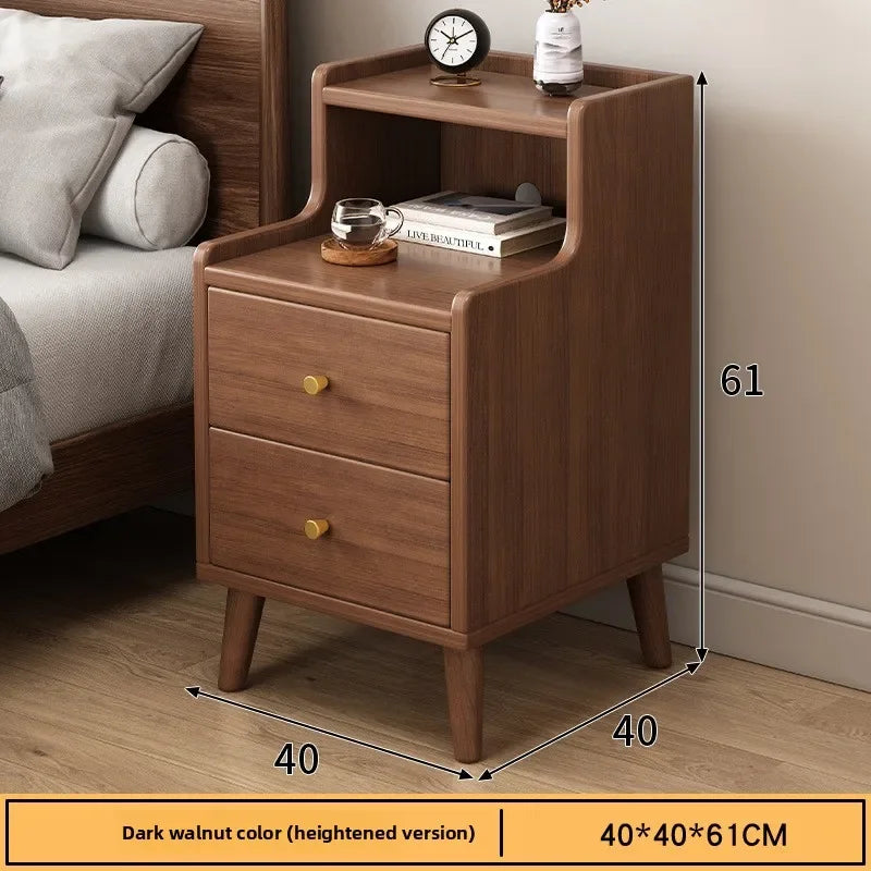 Muebles de hogar Mesita de noche Pequeña mesita de noche con almacenamiento Estrecho mueble de dormitorio Mesita de noche