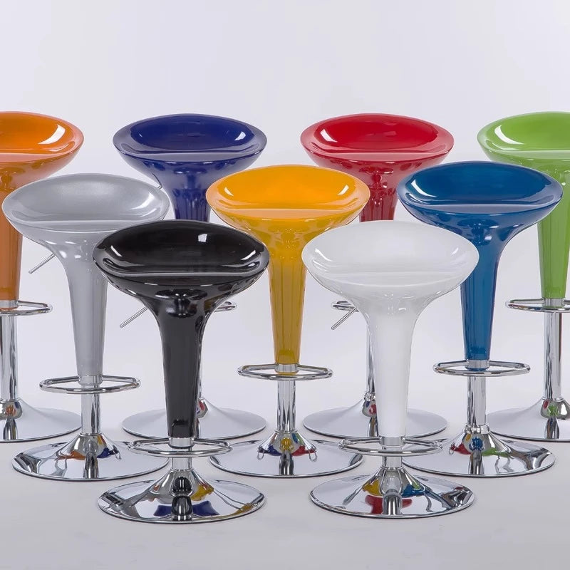 Taburete de Bar Giratorio de Altura Ajustable Silla de Mostrador de Cuero PU Respaldo Reposapiés Taburete Alto de Cocina Moderno Minimalista