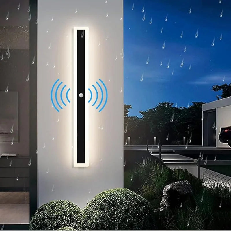 Lámpara de pared exterior IP65 impermeable 110-240V, lámpara de porche LED, lámpara de jardín larga, luminaria de iluminación para villa o garaje, decoración del hogar para porche
