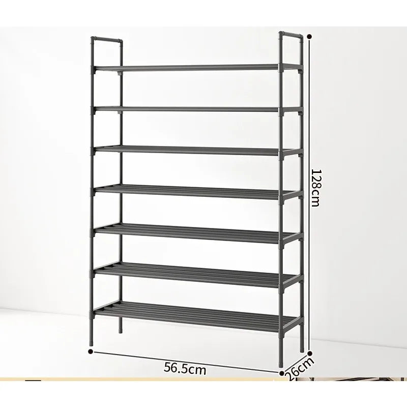 Zapatero sencillo doméstico multifuncional de varios pisos para puerta, estante de almacenamiento para interiores y exteriores, estante de almacenamiento para dormitorio de estudiantes.