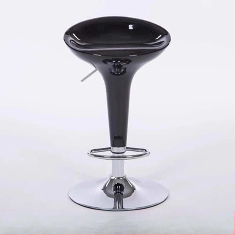 Taburete de Bar Giratorio de Altura Ajustable Silla de Mostrador de Cuero PU Respaldo Reposapiés Taburete Alto de Cocina Moderno Minimalista