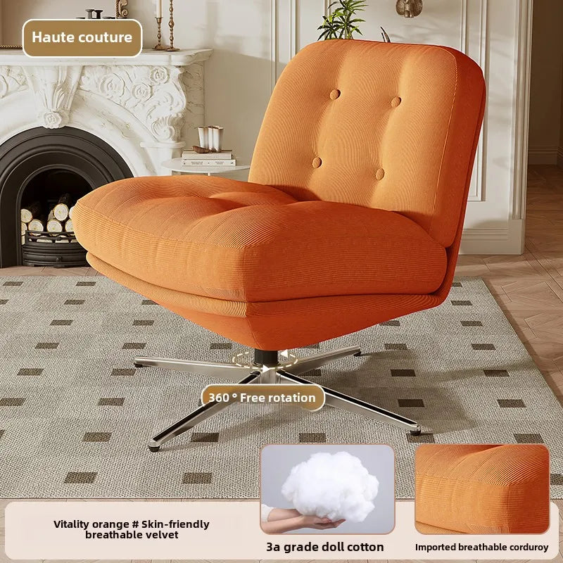 Sillón individual, lujo ligero, estilo medieval Bauhaus, sillón de ocio para sala de estar, sofá perezoso para dormitorio