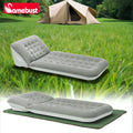 Camebust Colchón de aire hinchable, Colchoneta de camping ajustable para exteriores, Material de PVC flocado engrosado, Colchoneta portátil para dormir de viaje