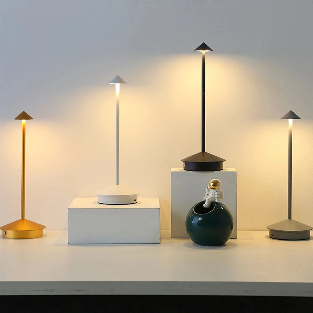 Lámpara de mesa recargable Tipo-C, creativa para comedor, táctil, LED, para hotel, bar, café, lámpara de mesa Pina, lámpara de escritorio decorativa Lampada Da Tavolo