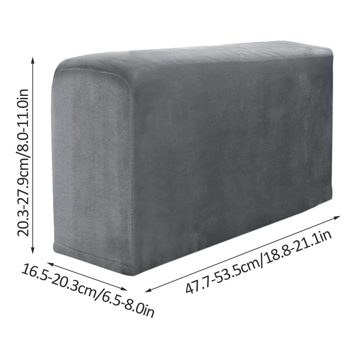Protector de reposabrazos de sofá de 2 piezas, fundas universales para sillón, antideslizantes, suaves y cálidas, fundas gruesas para reposabrazos de sofá, protector de muebles