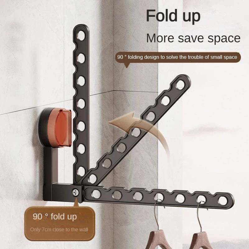 Colgador de Ropa de Pared Tendedero Retráctil Perchero de Pared Colgador de Ropa para Armario