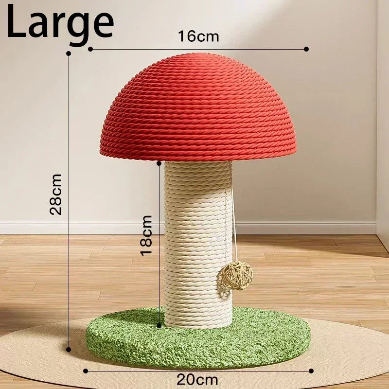 Bonito rascador para gatos, gatitos trepadores, diseño de seta, protege los muebles, divertido juguete para gatos, tabla rascadora de sisal duradero