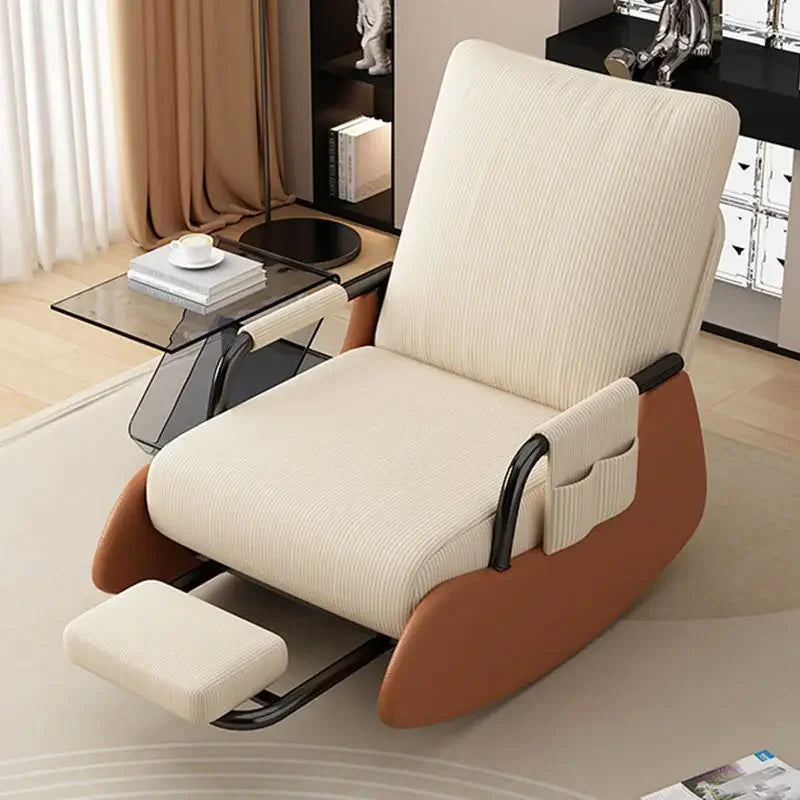 Silla reclinable, silla perezosa plegable para la hora del almuerzo, adultos pueden sentarse, silla reclinable para la siesta en la oficina, mecedora para balcón y hogar